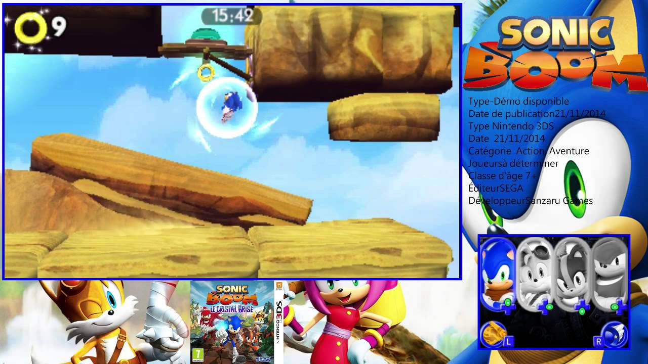 Sonic Boom : Le Cristal Brisé (Nintendo 3DS/2DS) - Aventure captivante
