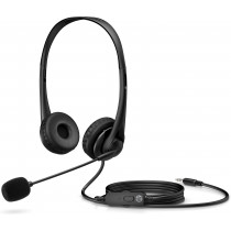 HP Casque Stereo  Headset 400 Noir filaire cuir végétal idéal pour télétravail 42