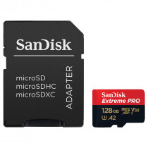 sandisk SanDisk Extreme Pro microSDXC UHS-I U3 V30 A2 128 Go + Adaptateur SD