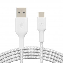 BELKIN Câble tressé USB-A USB-C 2m blanc