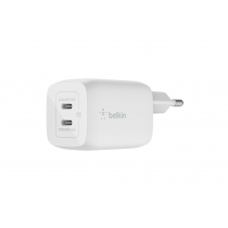 BELKIN Chargeur Secteur 65W 2 Ports USB-C, Power Delivery, Blanc