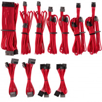 CORSAIR Premium Pro Sleeved Kabel-Set (Gen 4) - rouge