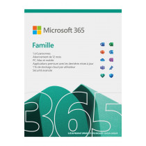 Microsoft 365 Famille Suite Office jusqu’à 6 utilisateurs 1 an PC Portable / Mac, tablette et smartphone