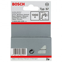 Bosch Professional Bosch 2609200229 Agrafe à fil plat de type 57 10,6 x 1,25 x 6 mm 1000 pièces