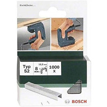 Bosch Professional Bosch 2609255835 Set de 1000 agrafes Ã  fil plat Type 52 Largeur 12,3 mm Epaisseur 1,25 mm Longueur 6 mm