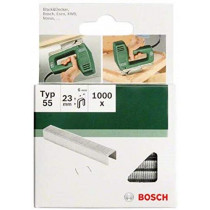 Bosch Professional Bosch 2609255844 Set de 1000 agrafes à fil plat Type 55 Largeur 6 mm Epaisseur 1,08 mm Longueur 18 mm