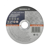 Universal Fit Disque de coupe métal 125x1,6x22,2 mm Universel fit