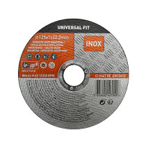 Universal Fit Disque de coupe métal/inox 125x1x22,2 mm Universel fit