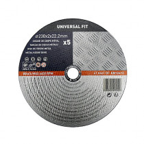 Universal Fit Disque de coupe métal 230x2x22,2 mm Universel fit, 5 pièces