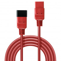 Lindy 2m IEC C19 to C20 Extension Cable Red