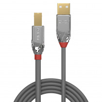 Lindy 0.5m USB 2.0 Type A/B Cable Cromo Line 480Mbit/s