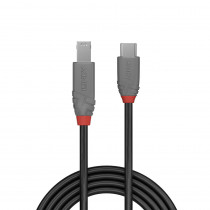 Lindy 1m USB 3.2 Type C to B Cable Anthra Line