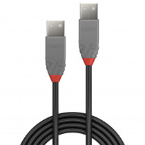 Lindy 0.2m USB 2.0 Type A Cable Anthra Line USB Type A Male to Male