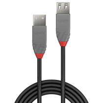 Lindy Rallonge USB 2.0 type A Anthra Line 2m