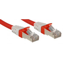 Lindy S/FTP Cat.6A Cable Red 0.3m LSOH incl. Testprotocol