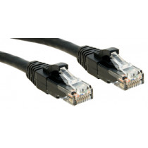 Lindy UTP Cat.6 Cable Black 0.3m LSOH incl. Testprotocol