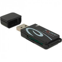DeLock Lecteur de carte, externe, USB 2.0, microSD, SD