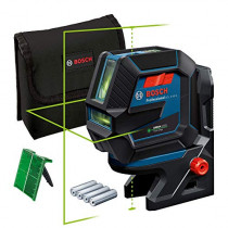 Bosch Professional Niveau Laser GCL 2-50 G (faisceau vert, support RM 10, portée visible : jusqu’à 15 m, 4x piles AA, dans une boîte en carton)