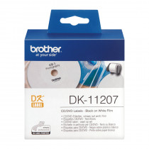 BROTHER P-TOUCH DK-11207 die-cut CD / DVD label (film) diameter 58mm 100 labels