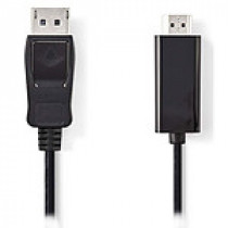 Nedis Câble DisplayPort vers HDMI™ DisplayPort Mâle - Connecteur HDMI™ 1,0 m Noir