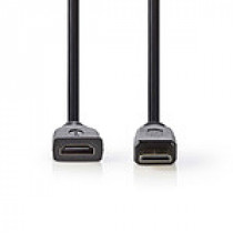 Nedis Nedis Câble Mini HDMI mâle / HDMI femelle haute vitesse avec Ethernet Noir (20 cm)
