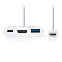 Nedis Hub USB-C vers USB, USB-C et HDMI