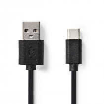 Nedis Câble USB 2.0 Type-C Mâle - A Mâle 3,0 m Noir