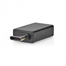 Nedis Adaptateur USB USB 3.2 Gen 1 USB-C Mâle USB-A Femelle 5 Gbps OTG Plaqué nickel Noir Enveloppe