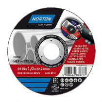 Norton Disque de coupe métal/inox  125x1x22,2 mm