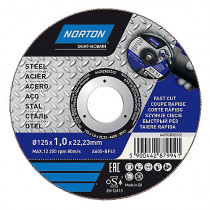 Norton Disque de coupe métal  125x1x22,2 mm