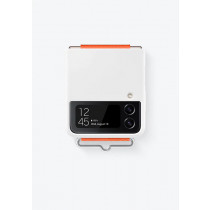 SAMSUNG Coque silicone avec lanière Blanche Pour Galaxy Z Flip4