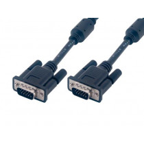 MCL Samar Samar Câble S-VGA HD15 mâle / mâle surblindé 3 coax + 9 fils - 10m Noir