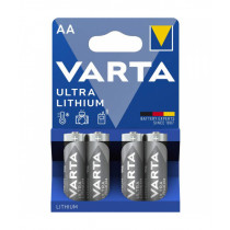 Varta Lot de 4 piles Ultra Lithium  à usage unique type AA 1,5V 2900mAh (LR6)