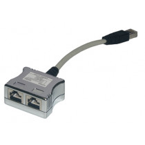 MCL Samar Câble dédoubleur de paires RJ45 Cat 5e blindé F / M / F - Ethernet