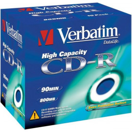 VERBATIM CD-R 800 Mo certifié 40x (pack de 10, boitier standard)