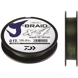 Daiwa J-Braid X4E Fil de pêche pour adulte Vert foncé 0,19 mm