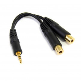 STARTECH Câble répartiteur stéréo Jack 3.5 mm avec connecteurs blindés dorés