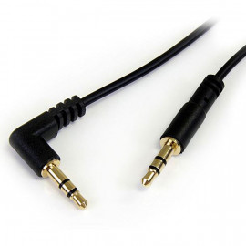 STARTECH Câble audio stéréo jack 3.5 mm à angle droit (Mâle/Mâle) - 30 cm