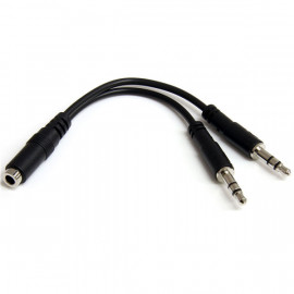 STARTECH Câble adaptateur Jack 3.5 mm à 4 broches vers 2x Jack 3.5 mm à 2 broches