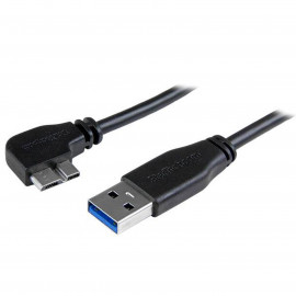 STARTECH Câble USB 3.0 Type-A vers micro USB 3.0 B coudé à gauche (Mâle/Mâle - 1 m)
