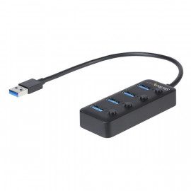 STARTECH Hub USB 3.0 à 4 ports avec interrupteurs marche/arrêt