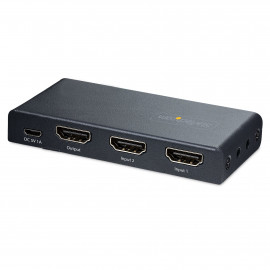 STARTECH StarTech.com 2-Port 8K HDMI Switch, HDMI 2.1 Switcher 4K 120Hz/8K 60Hz UHD, HDR10+, HDMI Switch 2 In 1 Out, Auto/Manual Source Switching, Remote Control and Power Adapter Included