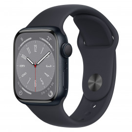 APPLE Watch Series 8 GPS, boîtier aluminium Minuit 41 mm avec Bracelet Sport Minuit