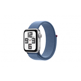 APPLE Watch SE GPS (2023) Silver Aluminium Bracelet Sport Loop Winter Blue Sport 40 mm