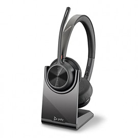 HP Poly Voyager 4320 UC Stereo USB-A Headset +BT700 USB-A Adapter +Charging Stand