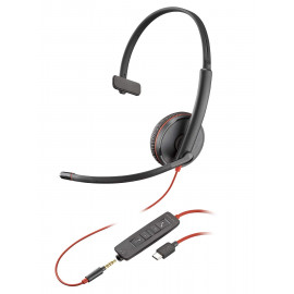 HP Poly Blackwire C3215 Monaural Headset + Carry Case
