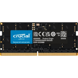 CRUCIAL Barrette mémoire SODIMM DDR5 16Go  PC5-38400 (4800 Mhz) (Noir)