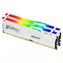 KINGSTON 32Go 6000MT/s DDR5 CL30 DIMM Kit of 2 FURY Beast White RGB XMP