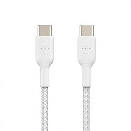 BELKIN Boost Charge USB-C vers USB-C Braided (Blanc)