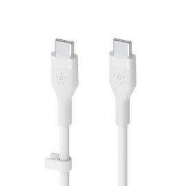 BELKIN Boost Charge Flex Câble silicone USB-C vers USB-C (Blanc)